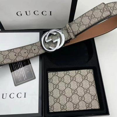 "GG" belt and wallet