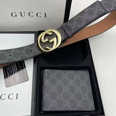 "GG" belt and wallet
