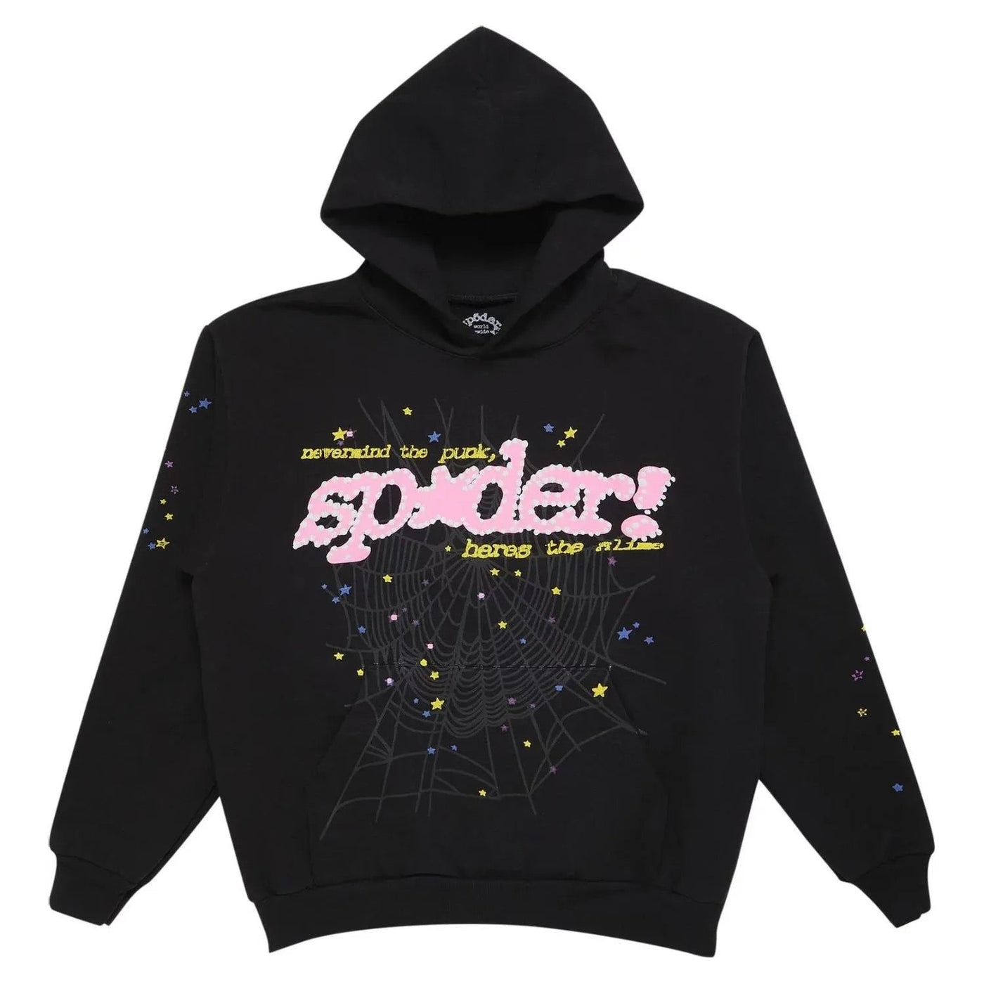 "Sp5der" Hoodie Svart/Rosa
