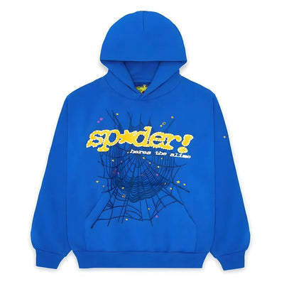 "Sp5der" Hoodie Blå