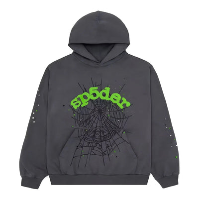 "Sp5der" Hoodie Grå