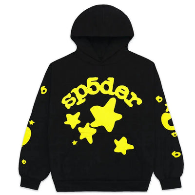"Sp5der" Hoodie Svart/Gul