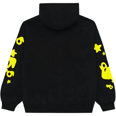 "Sp5der" Hoodie Svart/Gul